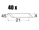 MS45 - Náhradné čepele 40 ks, zahnuté do 45° /pre nože MS40 a MS41/