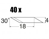 MS46 - Náhradné čepele 40 ks, zahnuté do 30° /pre nože MS40 a MS41/