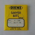 OHMI Skrutkovac bit V-14W, D5, No.2, L75, Y